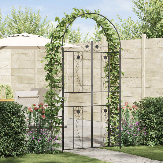 Gartenbogen Uni Schwarz 115 x 37 x 226 cm