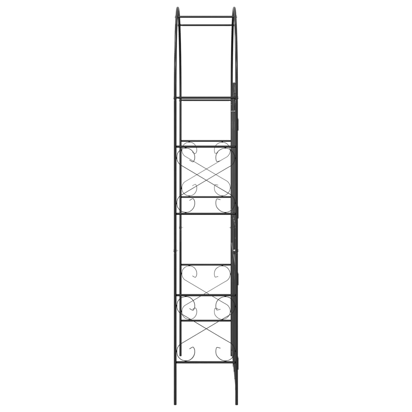 Gartenbogen Uni Schwarz 115 x 37 x 226 cm