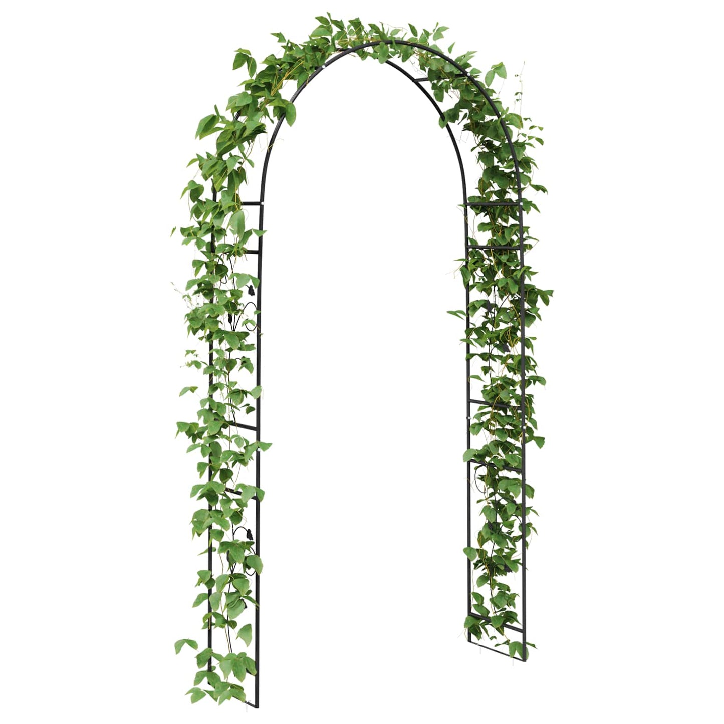 Gartenbogen Floral Schwarz 115 x 37 x 231 cm