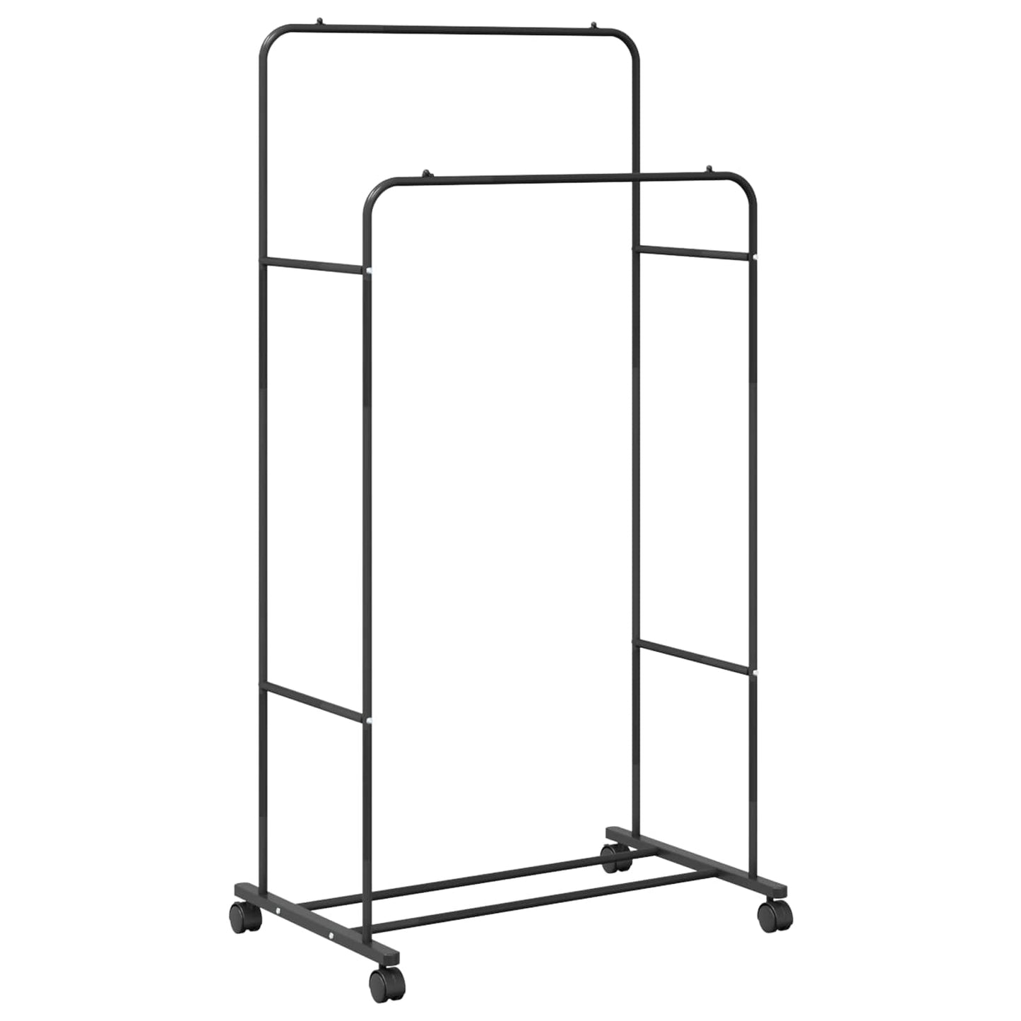 Clothes Rack Solid Black 80 x 53 x 156 cm