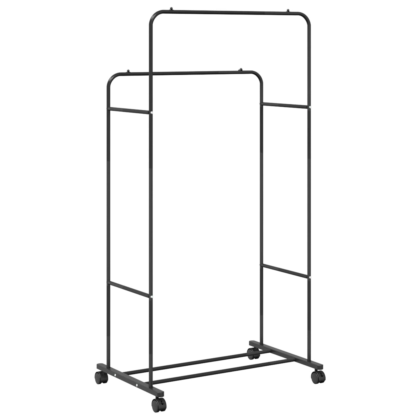 Clothes Rack Solid Black 80 x 53 x 156 cm