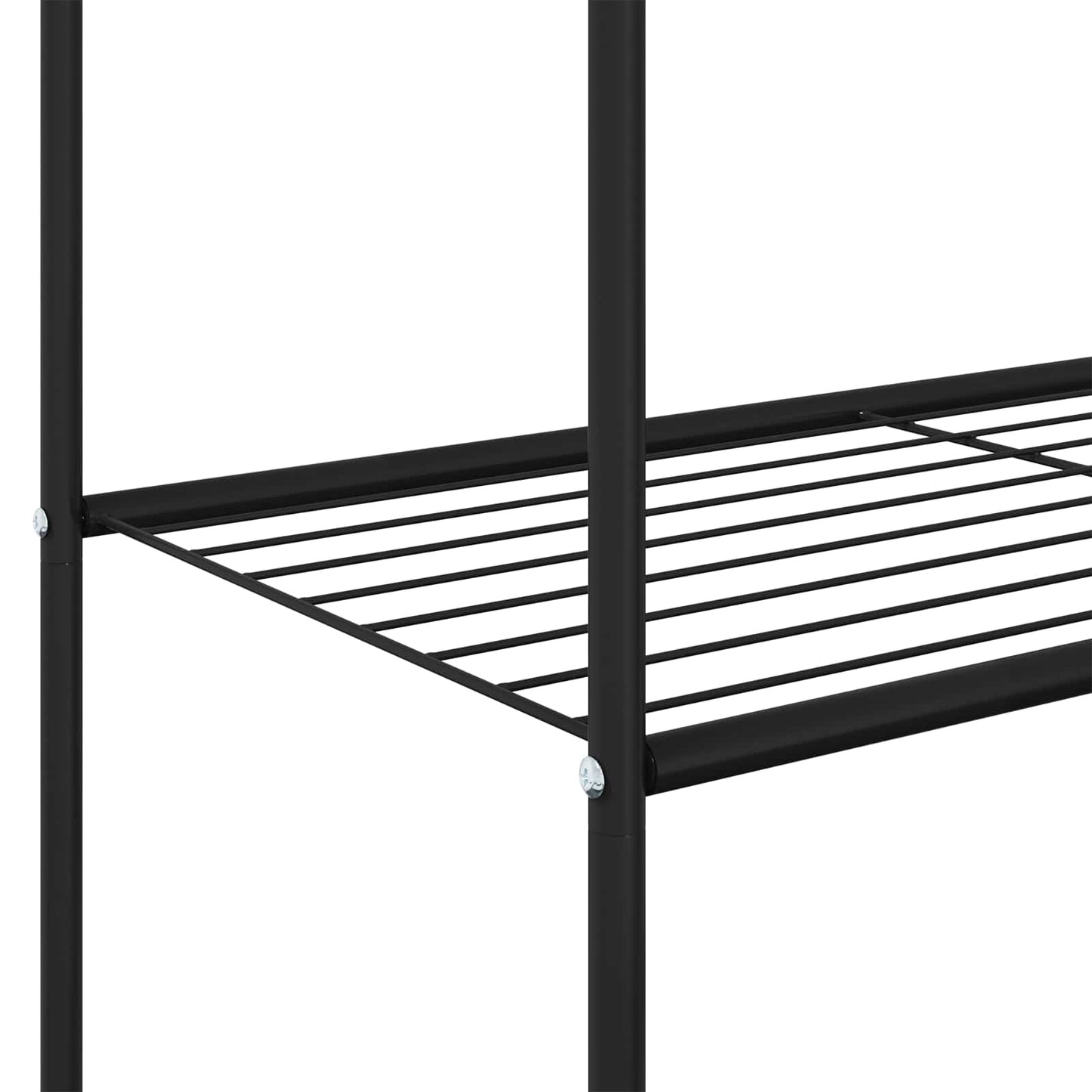 Portant à vêtements avec étagère, à roulettes, noir, 80 x 53 x 156 cm