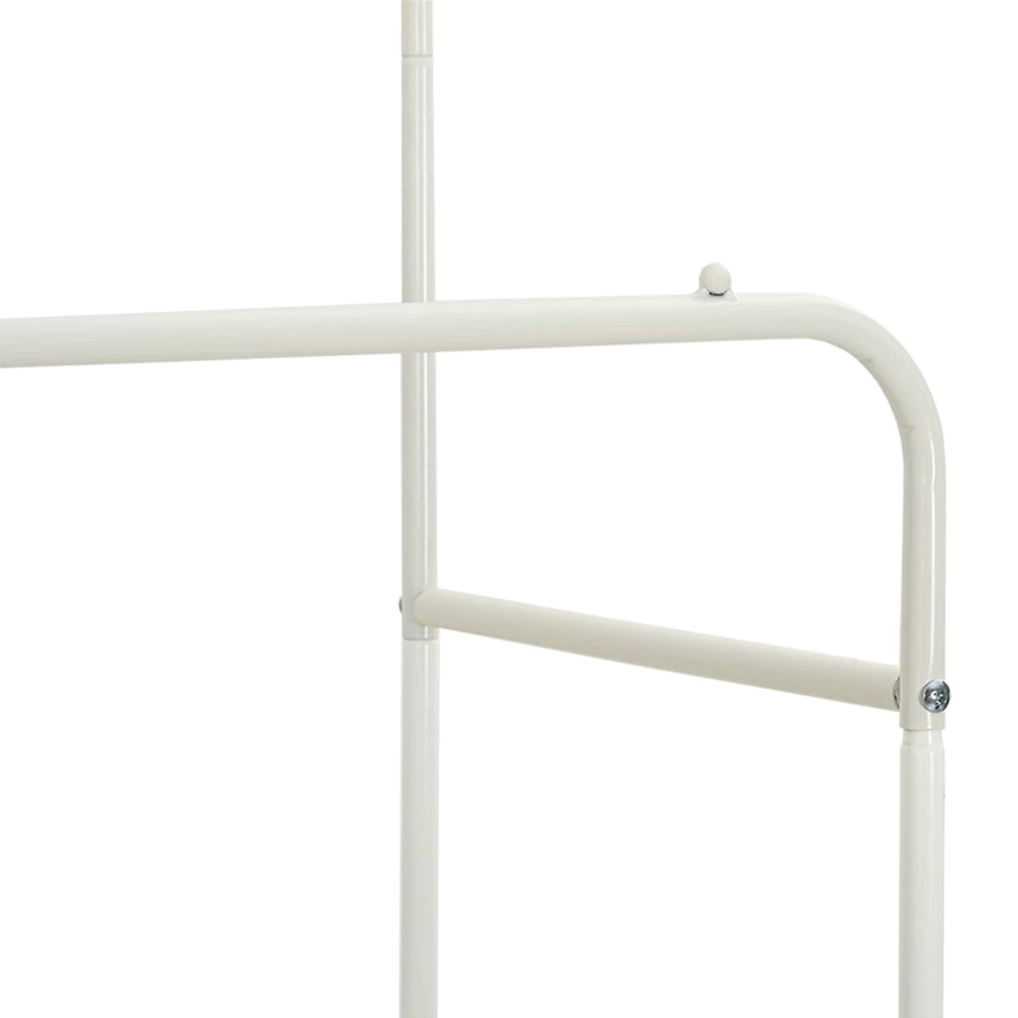 Portant avec étagère À roulettes Blanc 80 x 53 x 156 cm