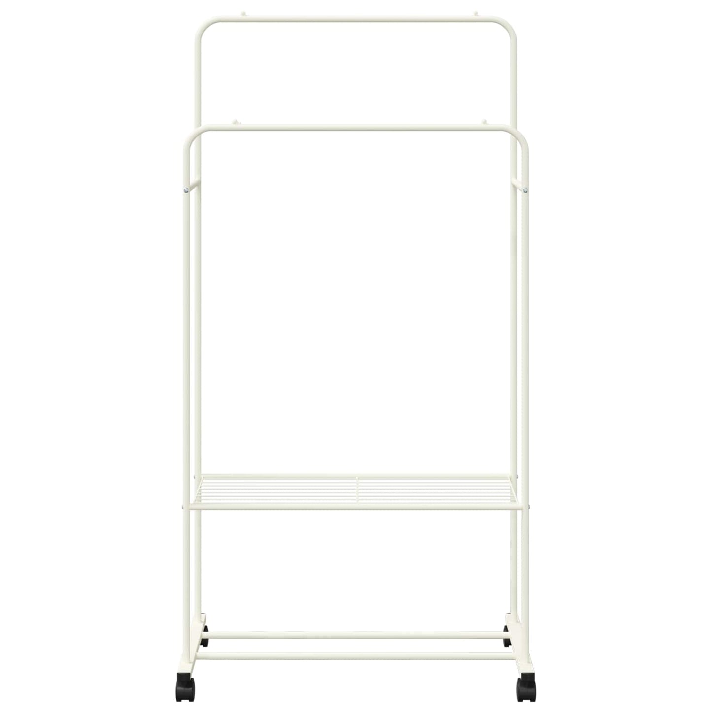 Portant avec étagère À roulettes Blanc 80 x 53 x 156 cm