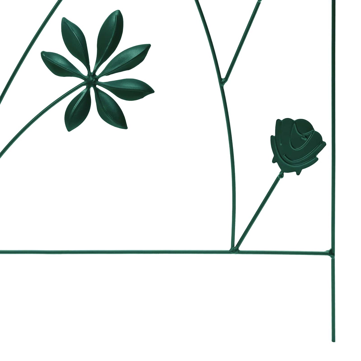 Gartenzaun 3 pcs Grün 112 x 39,5 cm Stahl