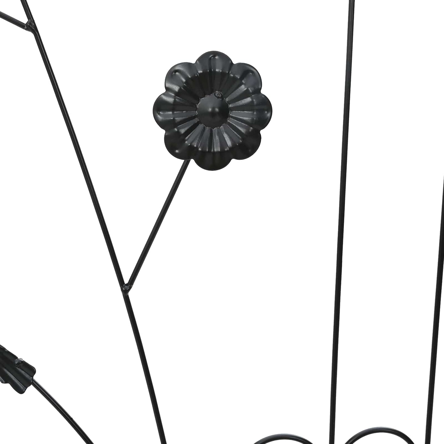 Gartenzaun 3 pcs Schwarz 110 x 40 cm Stahl
