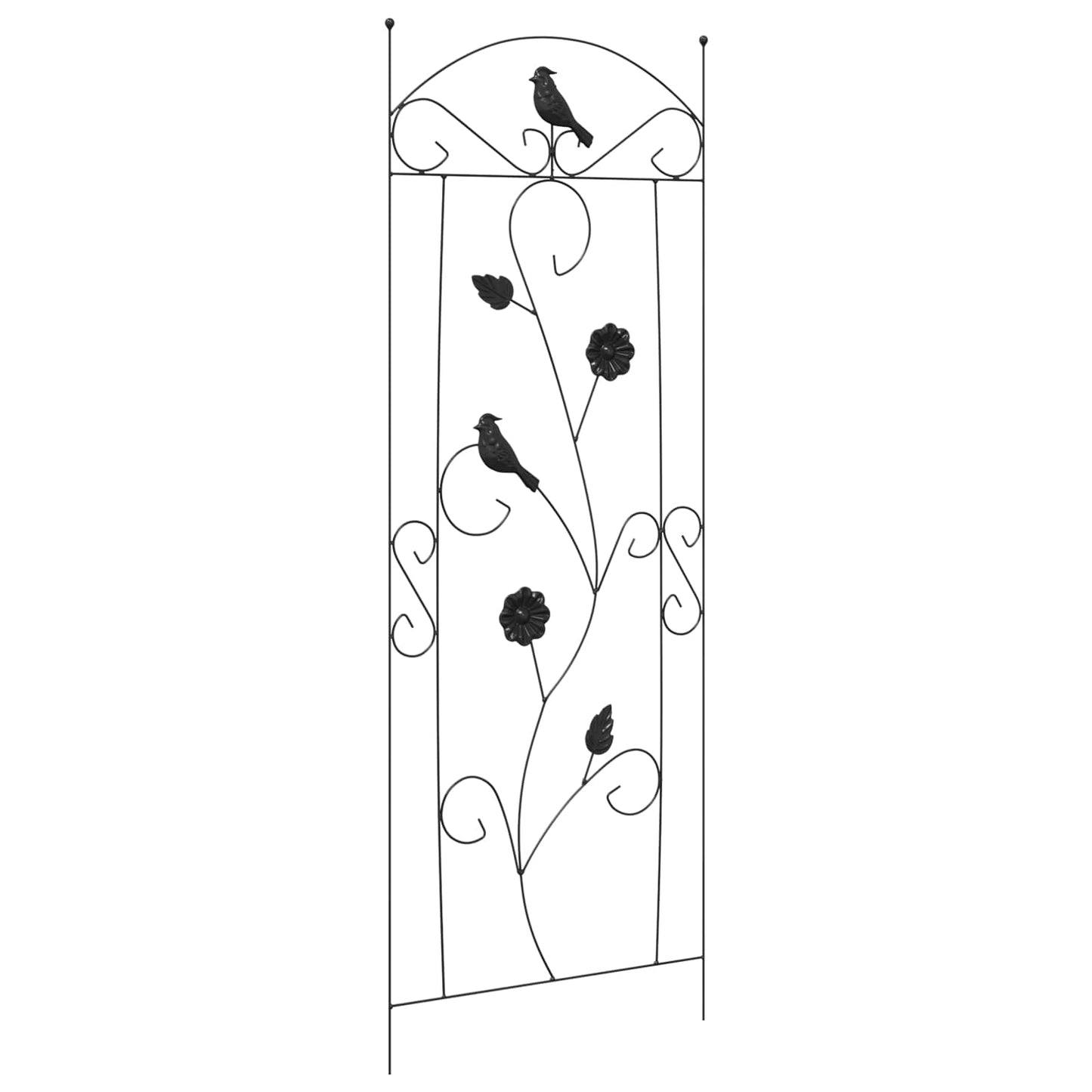 Gartenzaun 3 pcs Schwarz 110 x 40 cm Stahl