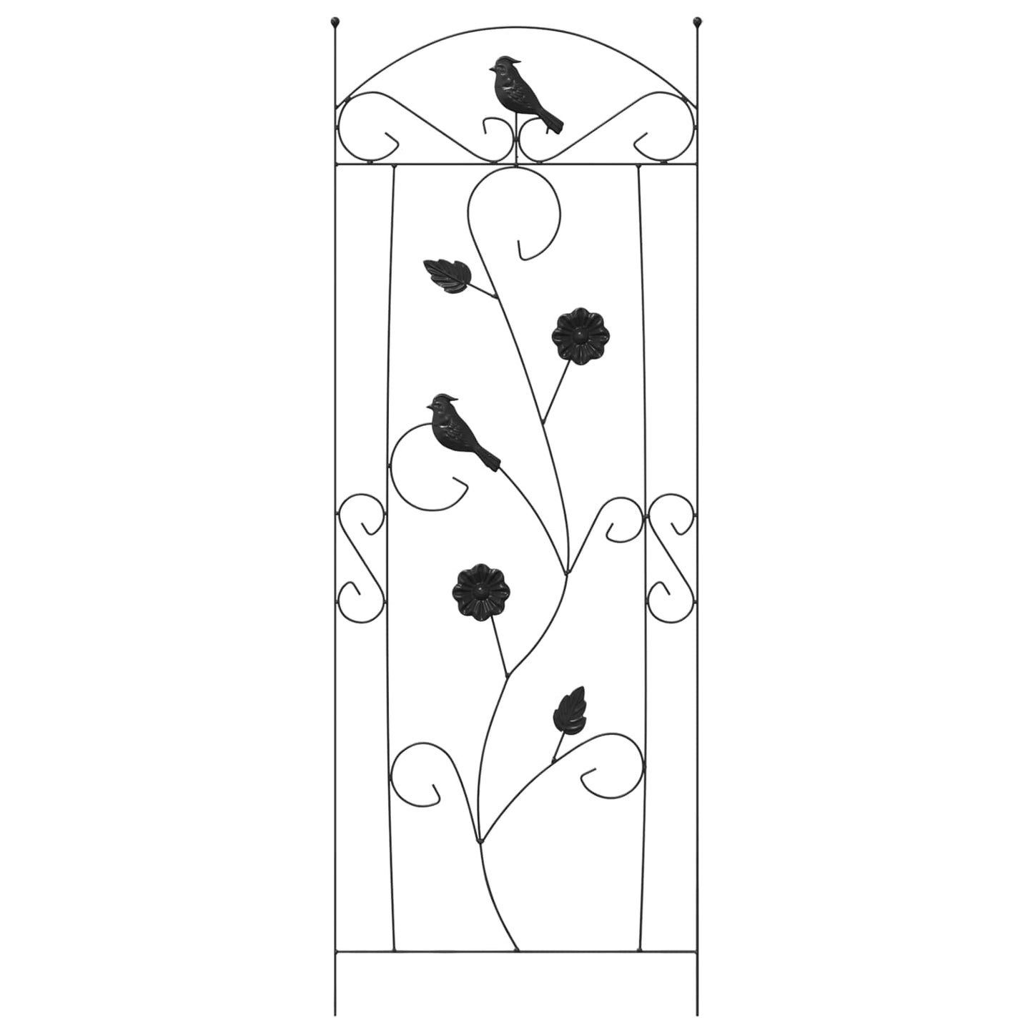 Gartenzaun 3 pcs Schwarz 110 x 40 cm Stahl
