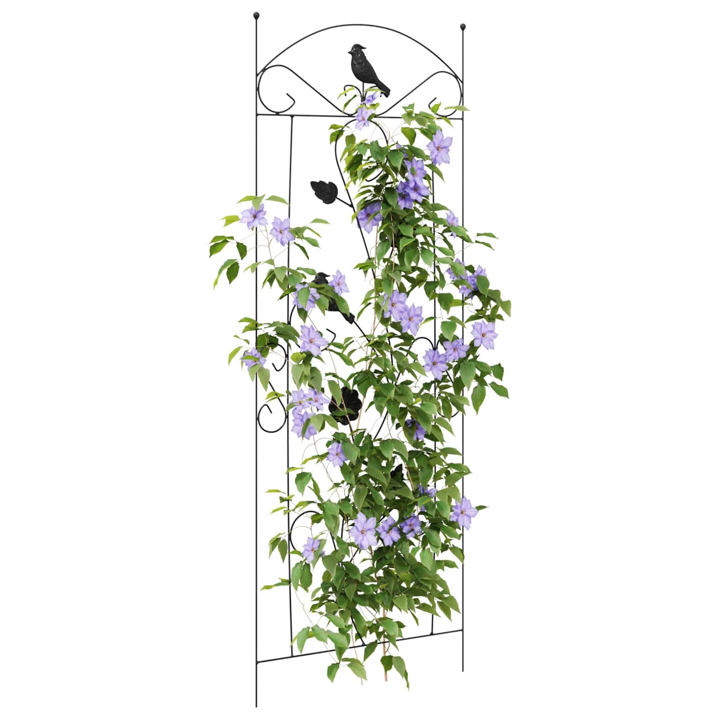 Gartenzaun 3 pcs Schwarz 110 x 40 cm Stahl