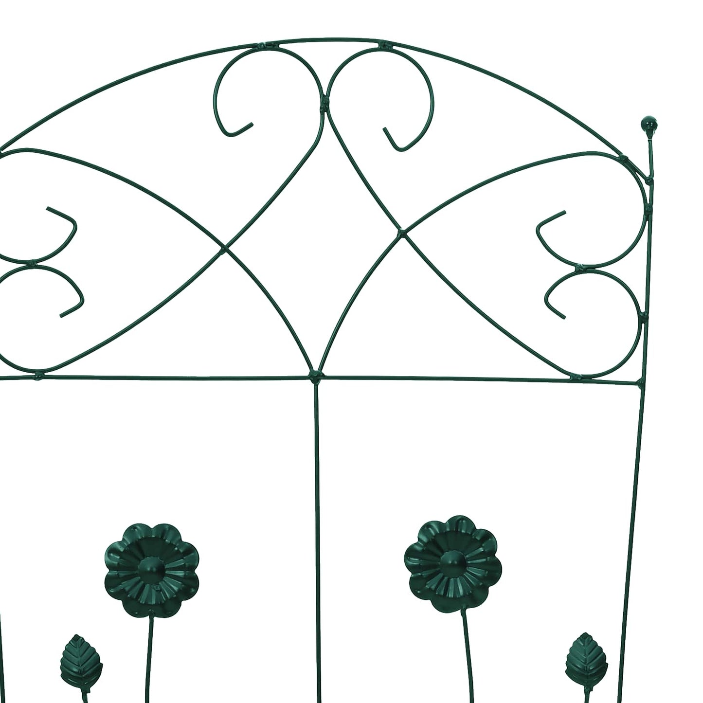 Gartenzaun 3 pcs Grün 110,5 x 42,5 cm Stahl