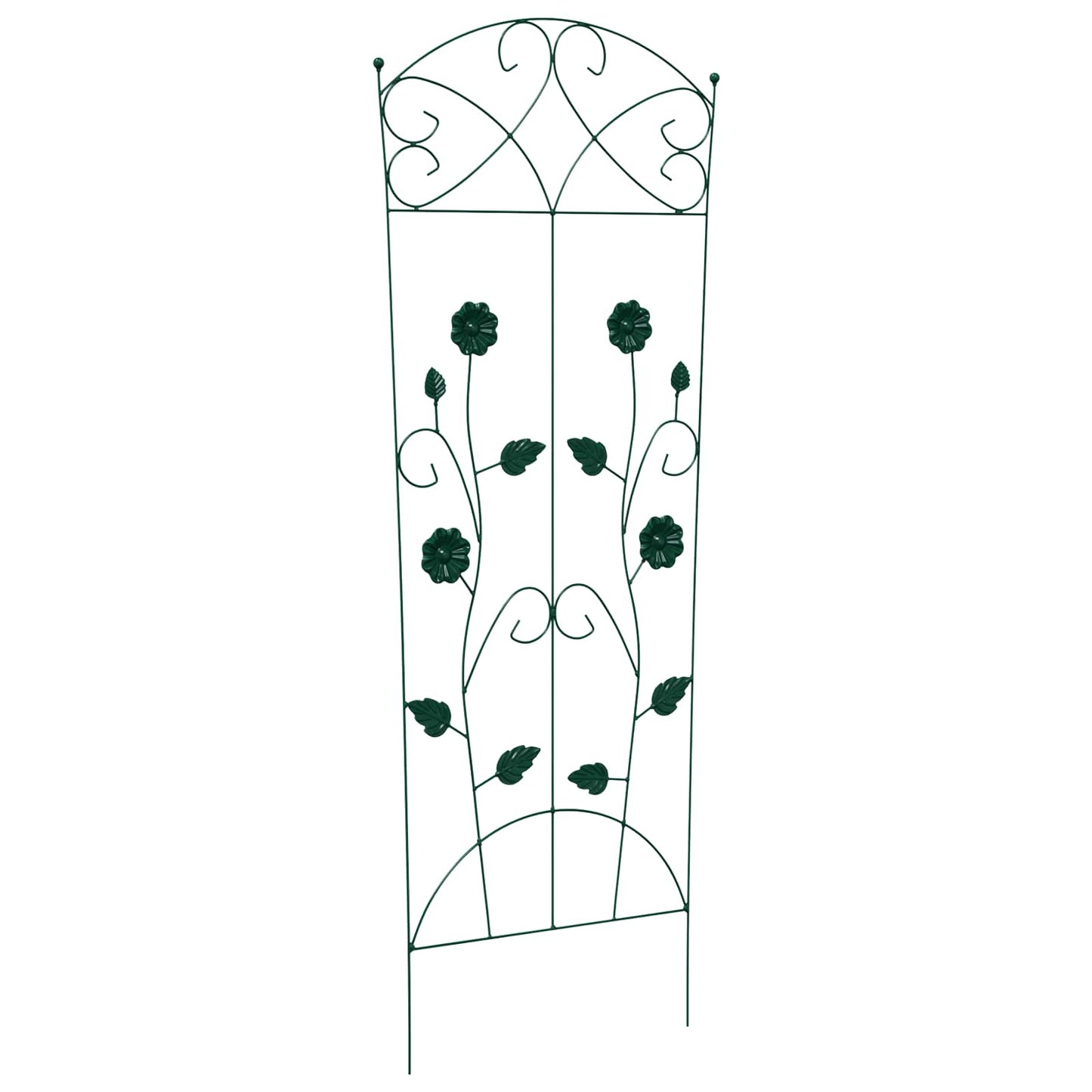 Gartenzaun 3 pcs Grün 110,5 x 42,5 cm Stahl