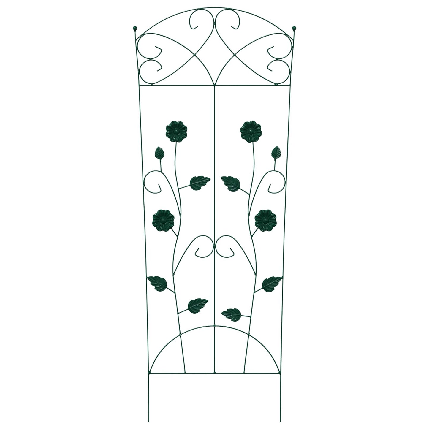 Gartenzaun 3 pcs Grün 110,5 x 42,5 cm Stahl