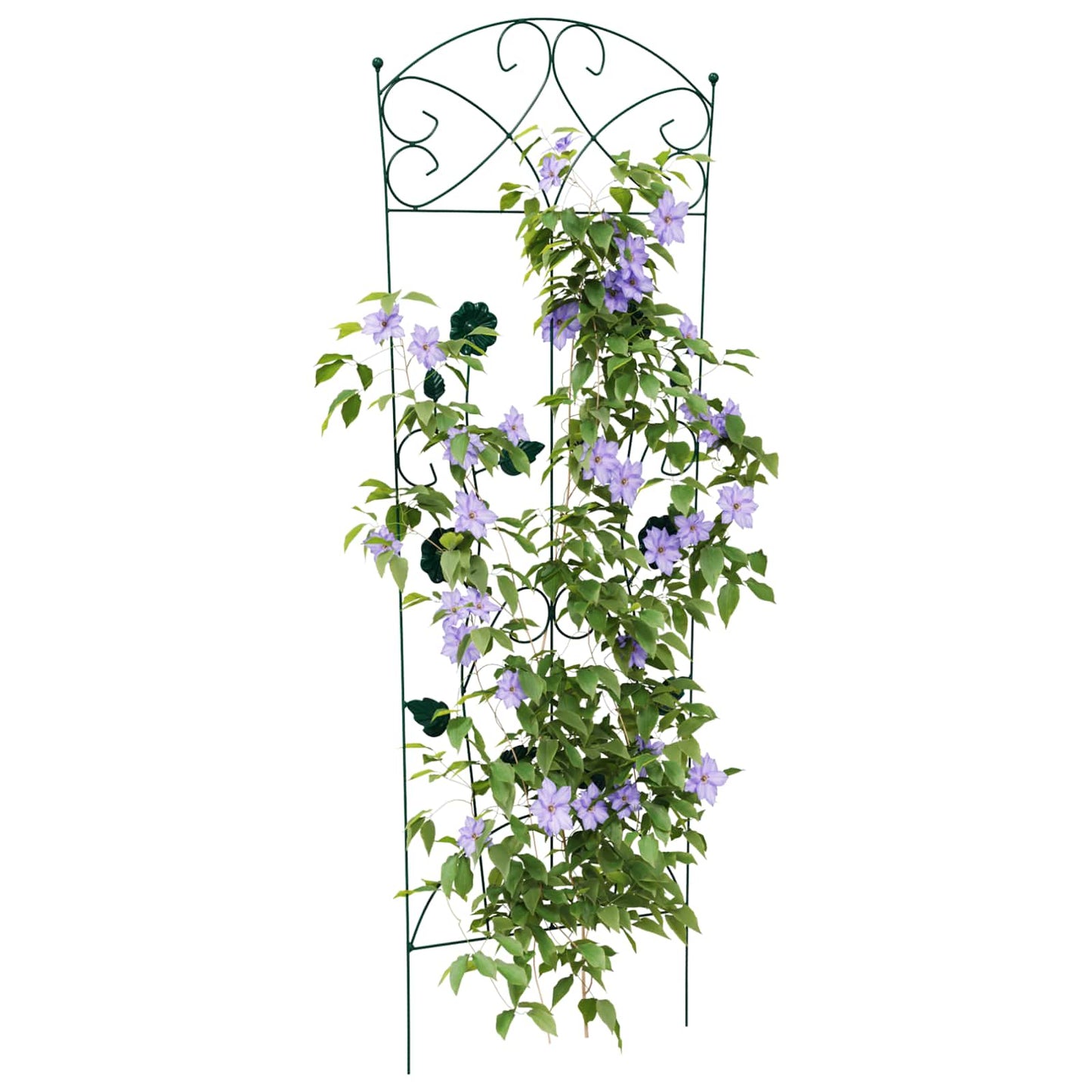 Gartenzaun 3 pcs Grün 110,5 x 42,5 cm Stahl