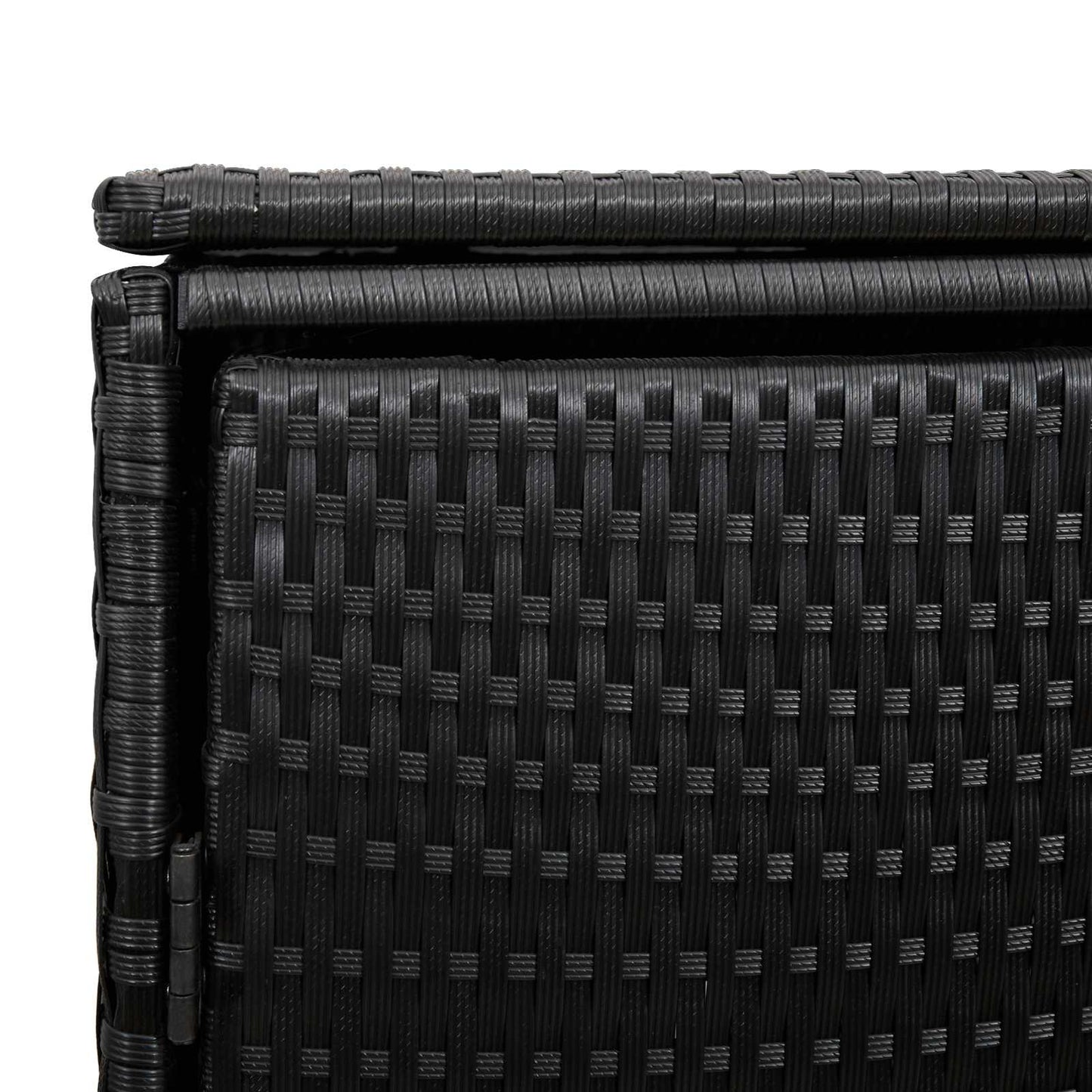 Mülltonnenbox 2 pcs Schwarz 65 x 80 x 115 cm Polyethylen