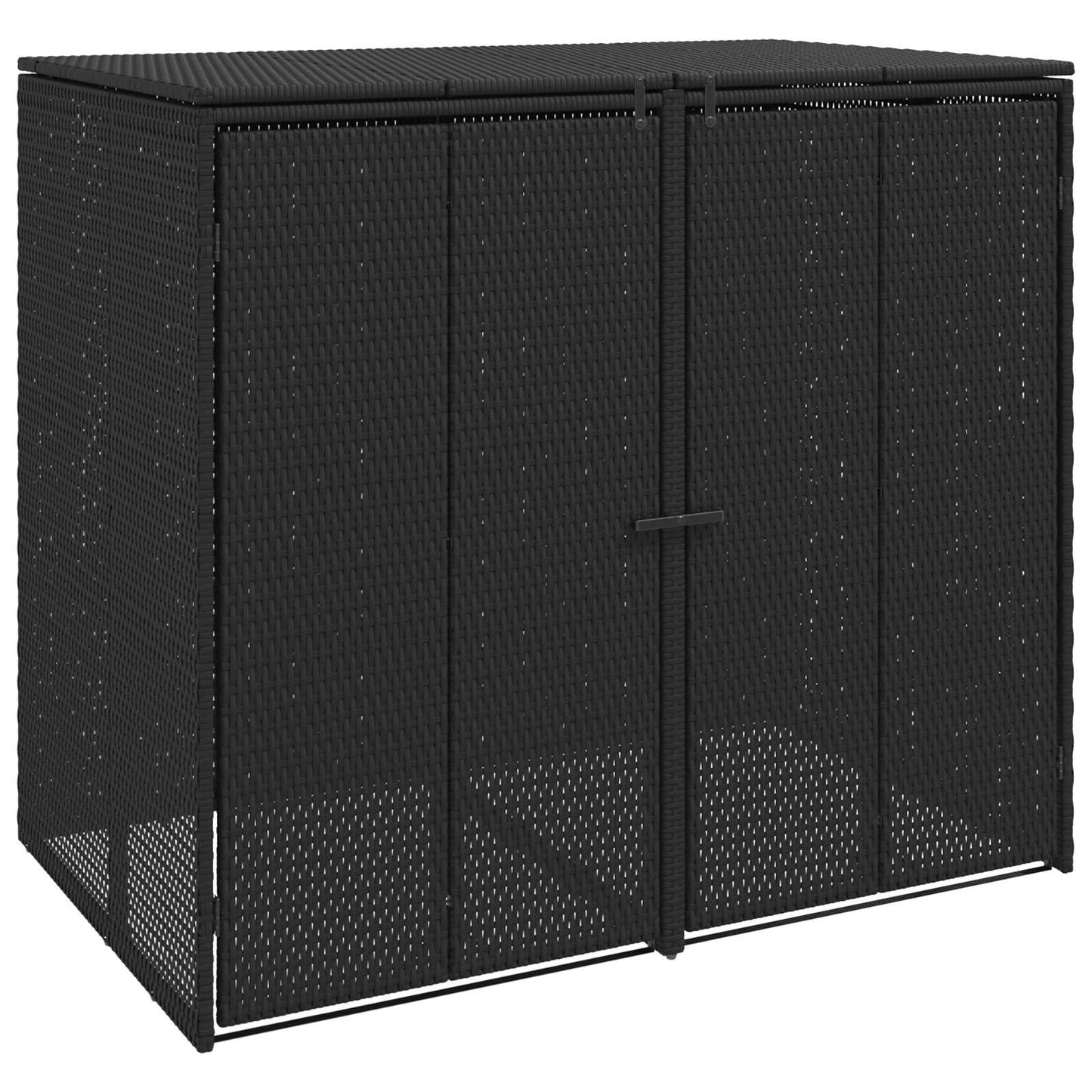 Mülltonnenbox 2 pcs Schwarz 65 x 80 x 115 cm Polyethylen