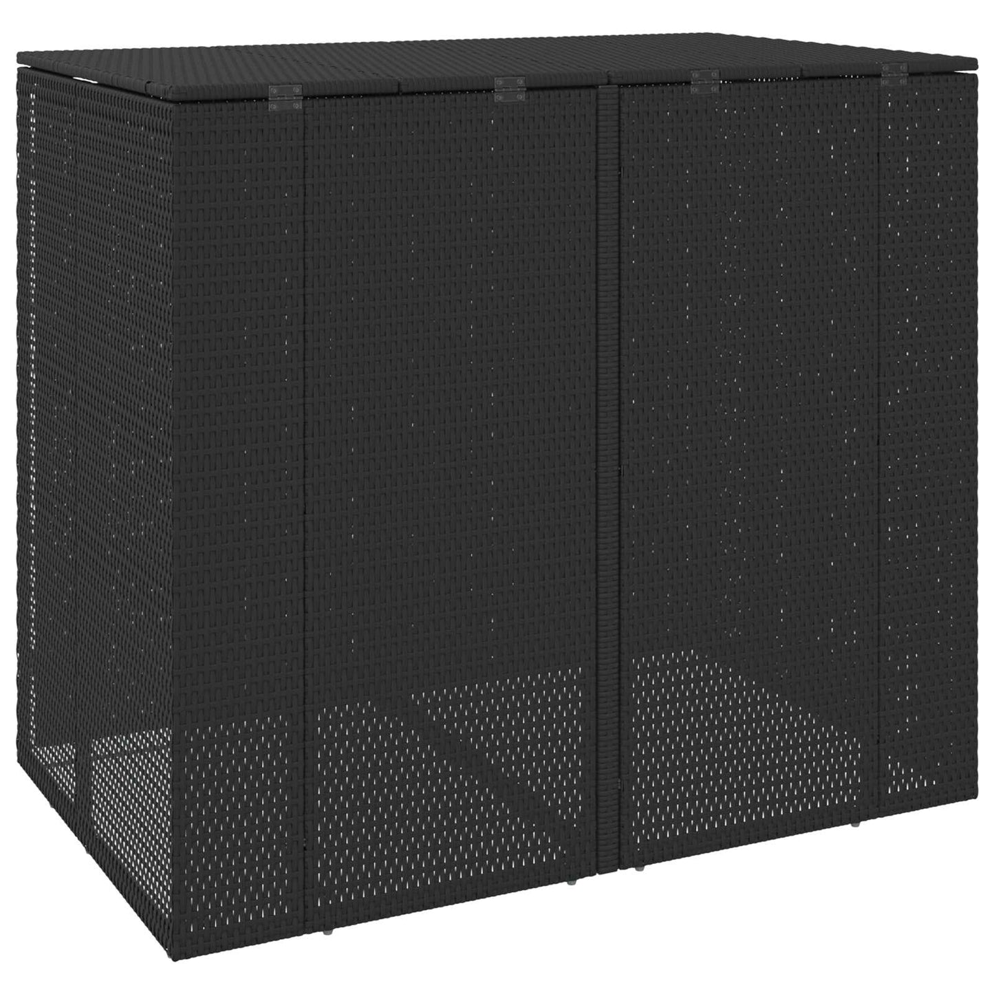 Mülltonnenbox 2 pcs Schwarz 65 x 80 x 115 cm Polyethylen