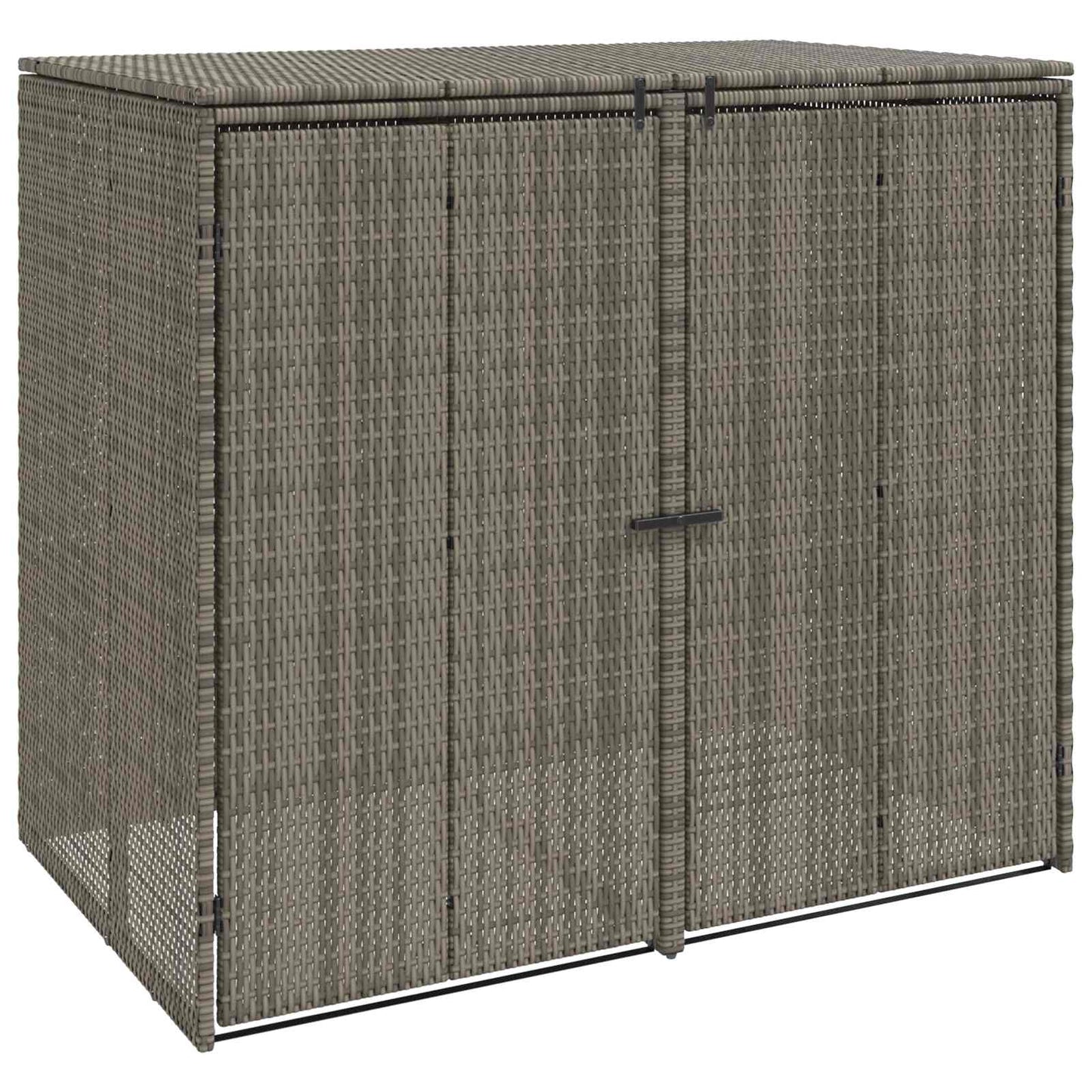 Mülltonnenbox 2 pcs Grau 65 x 80 x 115 cm Polyethylen