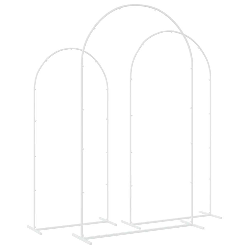 Hochzeitsbogen 3 pcs Weiß Stahl