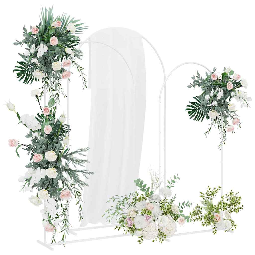 Hochzeitsbogen 3 pcs Weiß Stahl