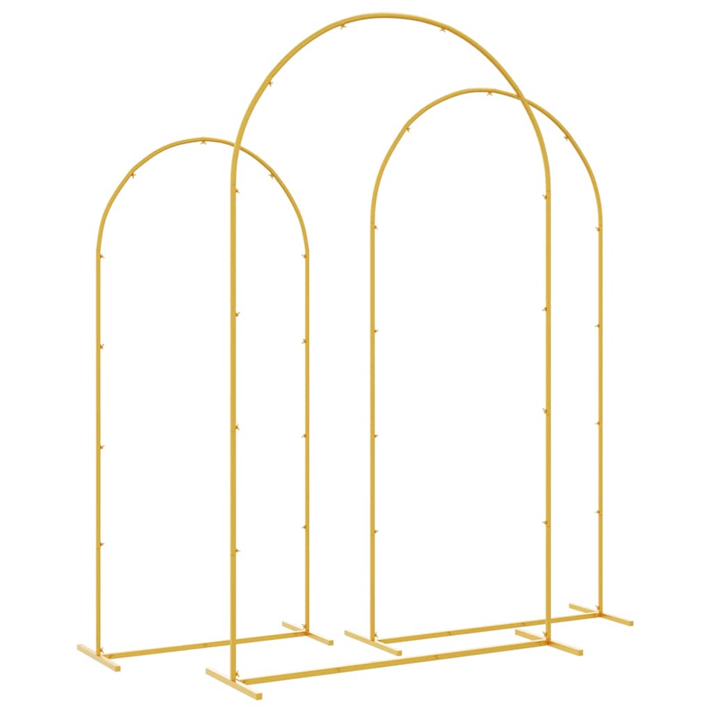 Hochzeitsbogen 3 pcs Gold Stahl