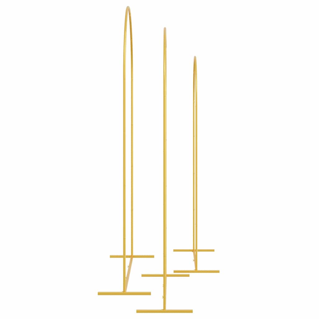 Hochzeitsbogen 3 pcs Gold Stahl