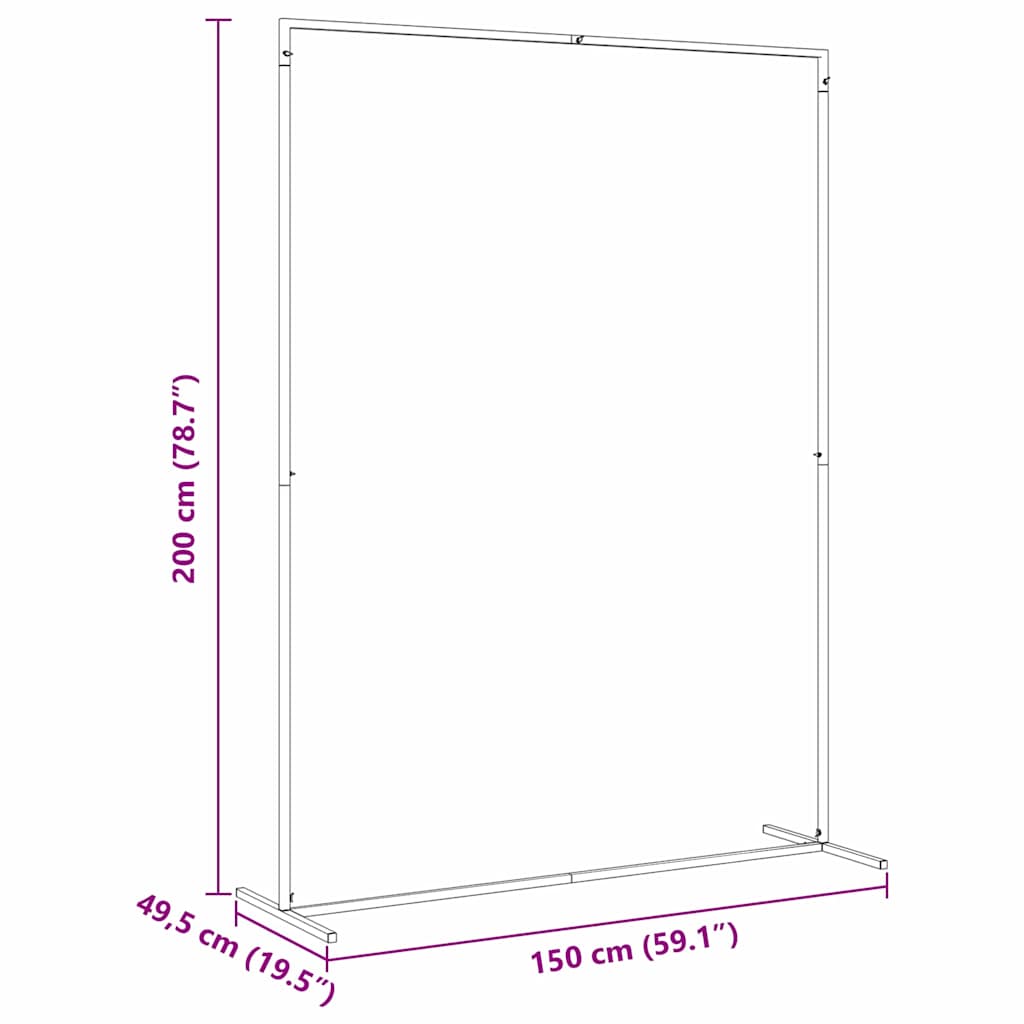 Hochzeitsbogen Gold 150 x 49,5 x 200 cm Stahl