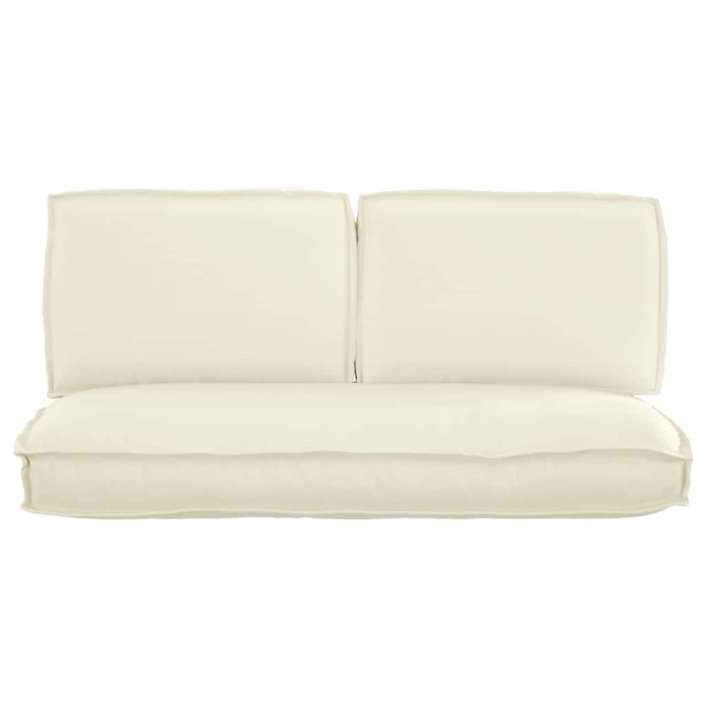 Pallet Cushion Set 3 pcs Cream 120 x 50 x 12 cm Oxford Fabric