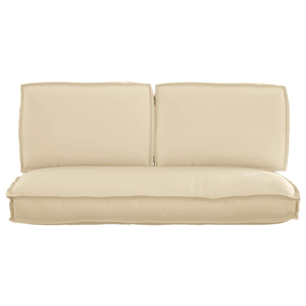 Pallet Cushion Set 3 pcs Beige 120 x 50 x 12 cm Oxford Fabric