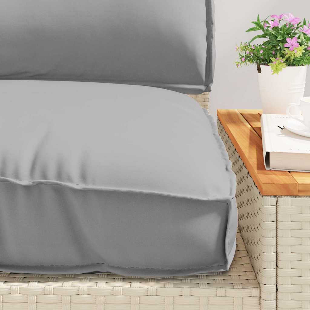 Set de coussins 3 pièces gris tissu Oxford