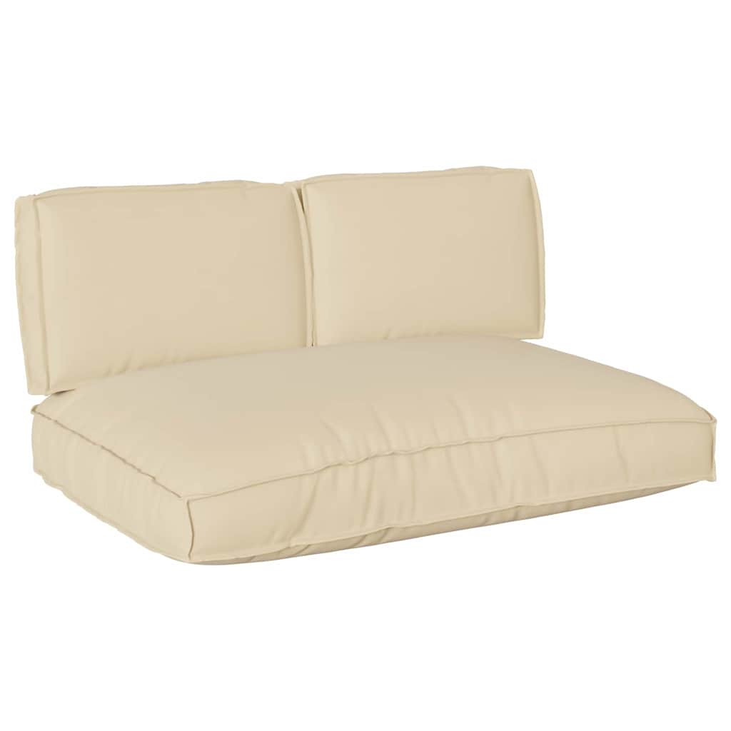 Pallet Cushion Set 3 pcs Beige 120 x 80 x 12 cm Oxford Fabric
