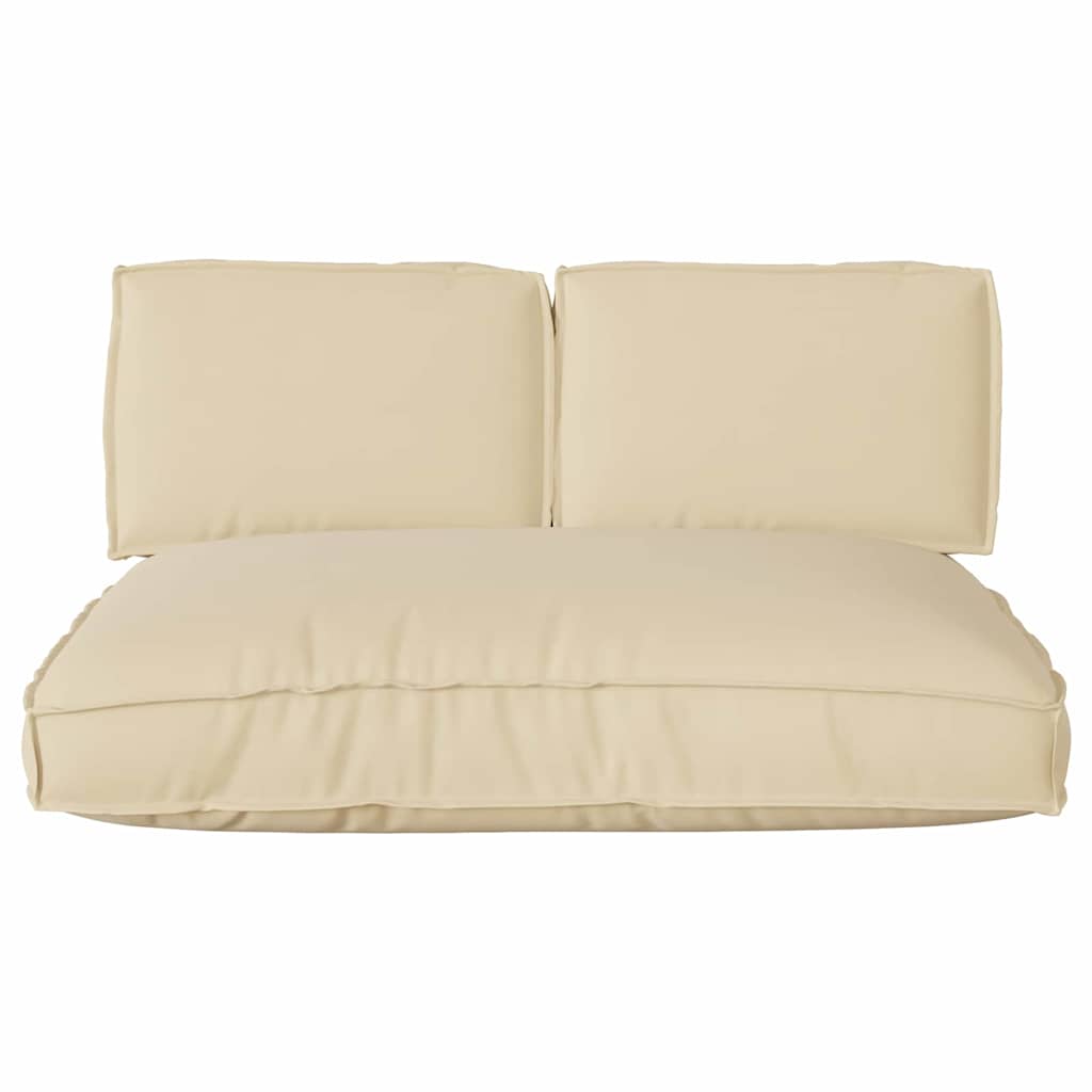 Pallet Cushion Set 3 pcs Beige 120 x 80 x 12 cm Oxford Fabric