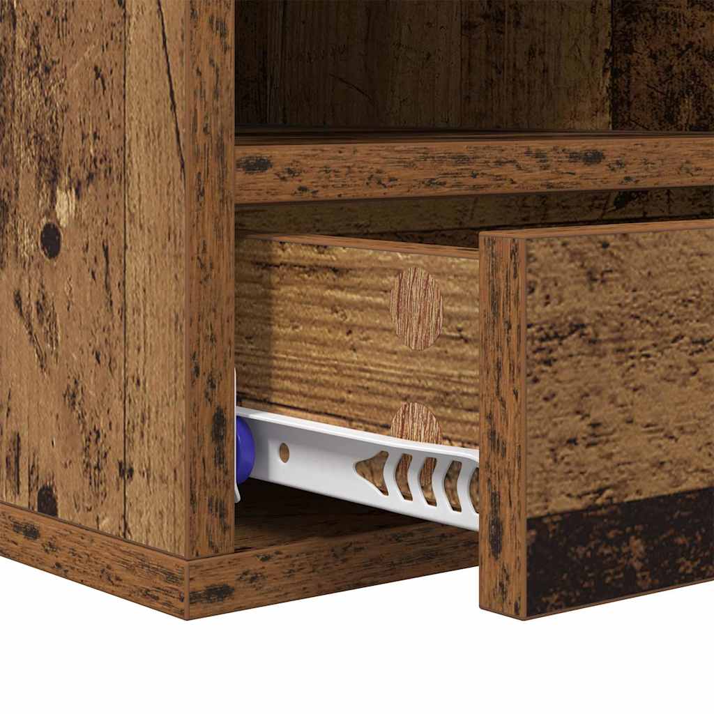 Support d'imprimante en bois recyclé 40 x 32 x 24 cm Panneau de particules