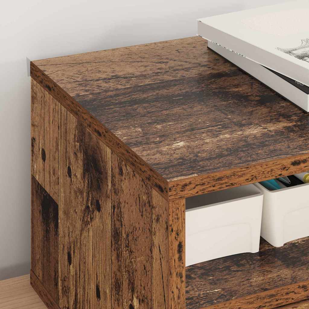 Support d'imprimante en bois recyclé 40 x 32 x 24 cm Panneau de particules