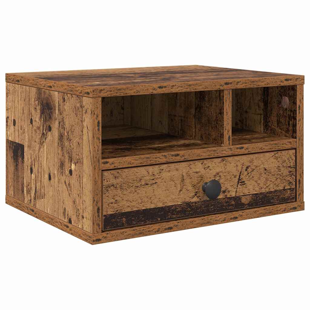 Support d'imprimante en bois recyclé 40 x 32 x 24 cm Panneau de particules