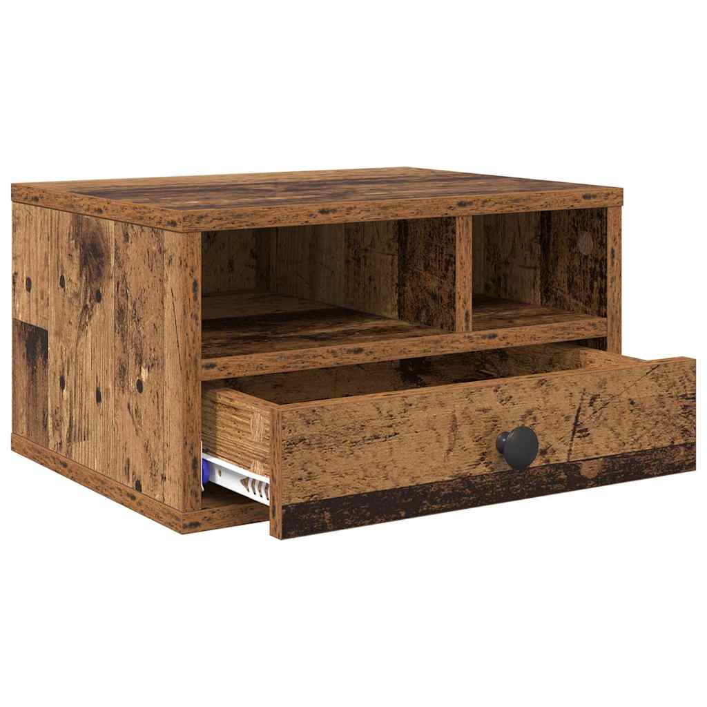 Support d'imprimante en bois recyclé 40 x 32 x 24 cm Panneau de particules