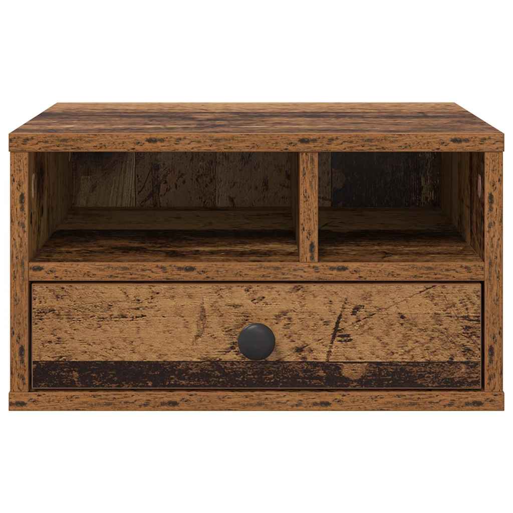 Support d'imprimante en bois recyclé 40 x 32 x 24 cm Panneau de particules