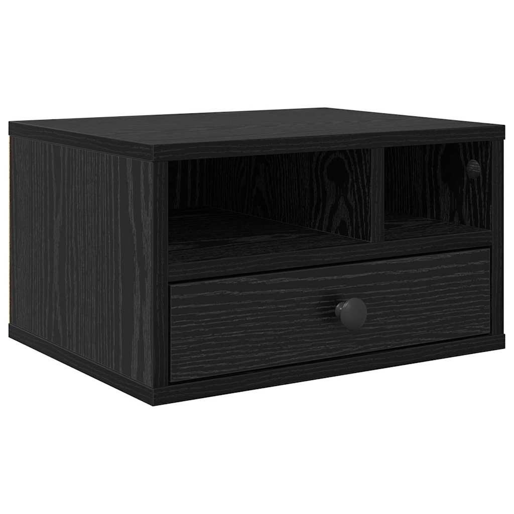Druckerständer Schwarz Eichen-Optik 40 x 32 x 24 cm