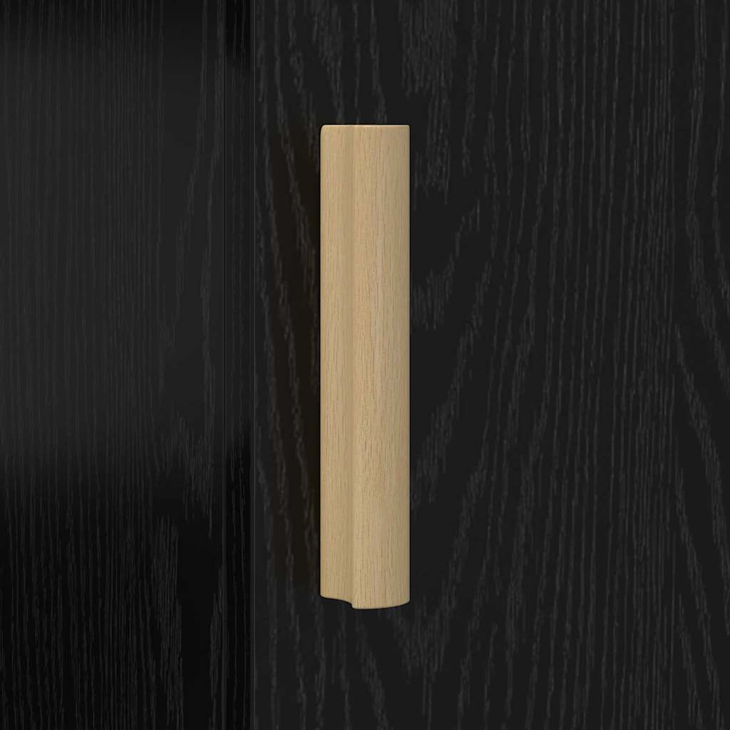 Bureau avec étagère noir aspect chêne 140 x 50 x 75 cm