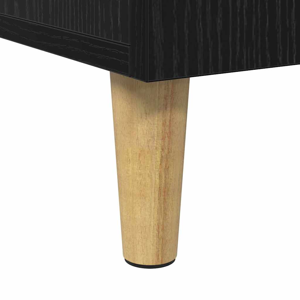 Bureau avec étagère noir aspect chêne 140 x 50 x 75 cm