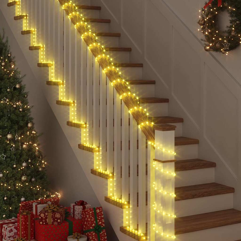 Lichtseil mit 2400 LEDs Warmes Weiß 100 m PVC