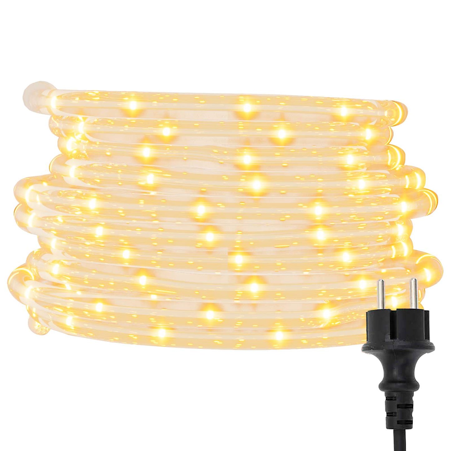 Lichtseil mit 2400 LEDs Warmes Weiß 100 m PVC