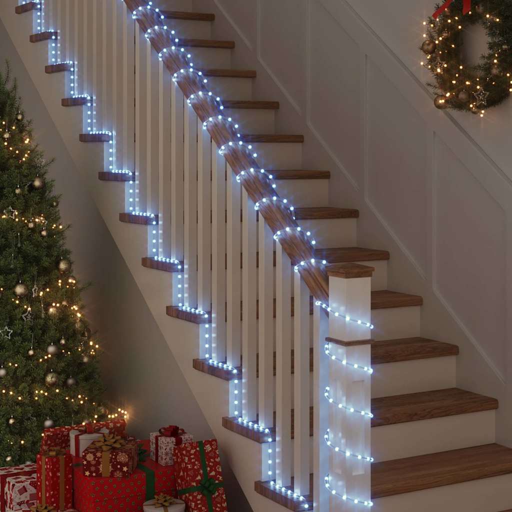Lichtseil mit 2400 LEDs Kaltweiß 100 m PVC