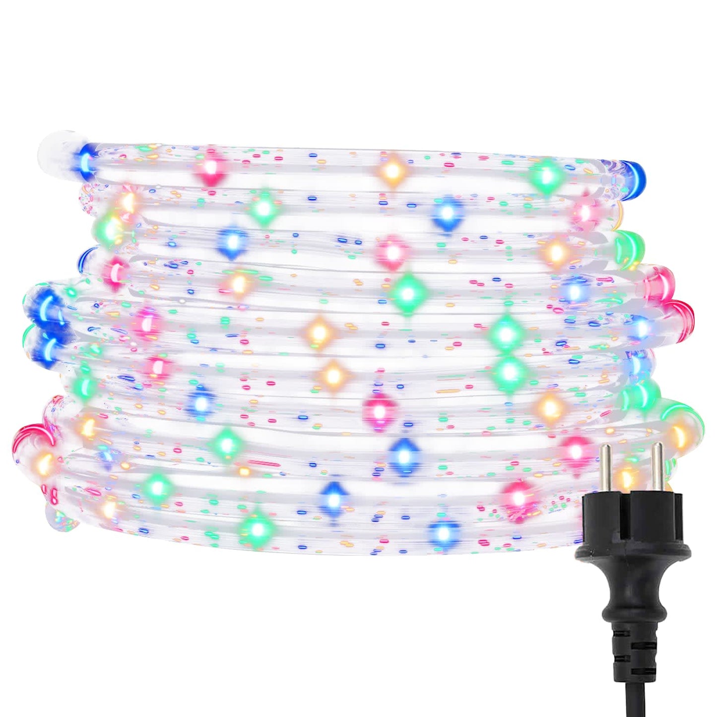 Lichtseil mit 2400 LEDs Mehrfarbig 100 m PVC