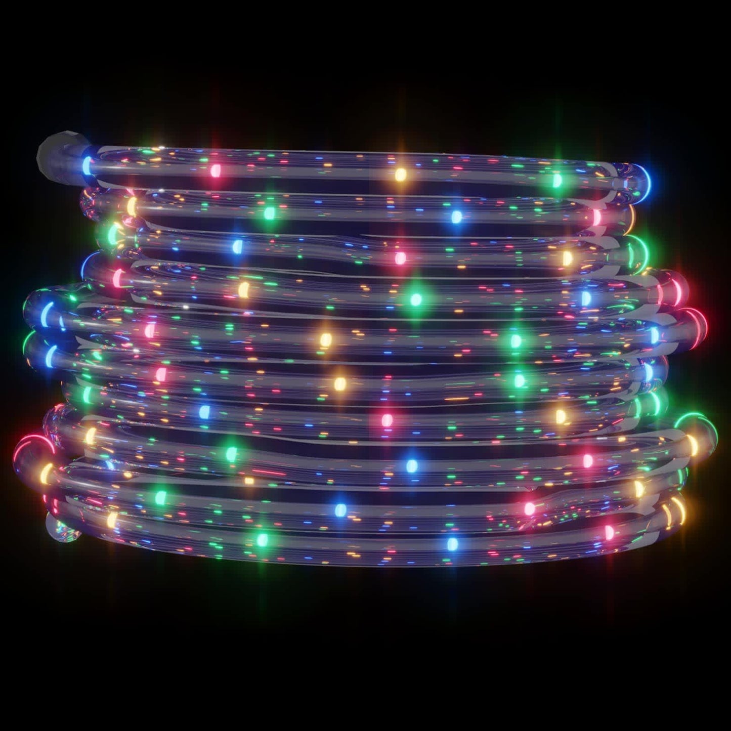 Lichtseil mit 2400 LEDs Mehrfarbig 100 m PVC