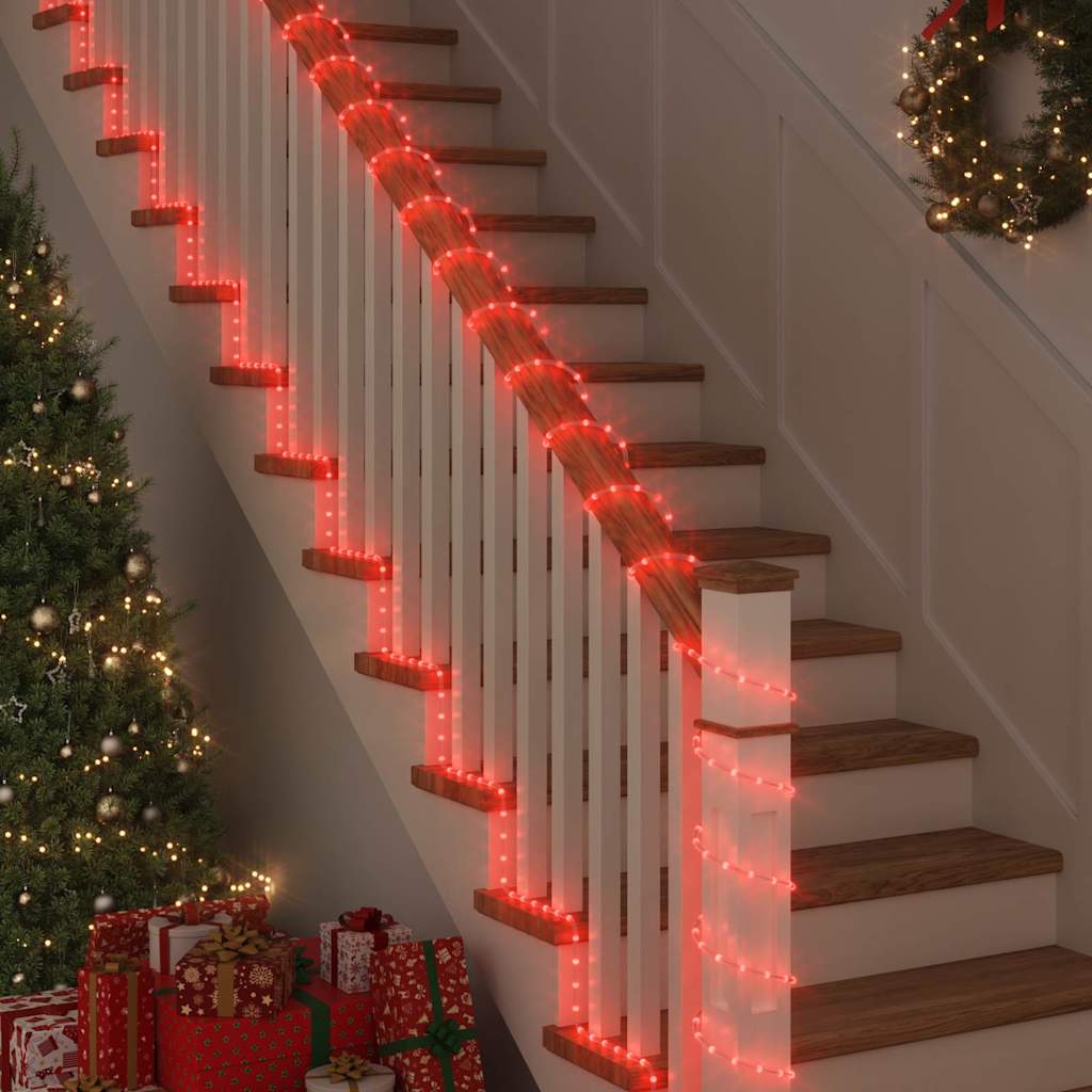 Lichtseil mit 1200 LEDs Rot 50 m PVC