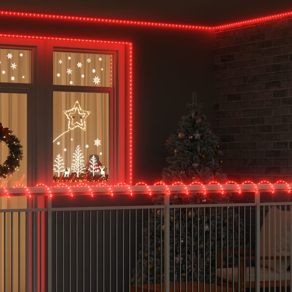 Lichtseil mit 2400 LEDs Rot 100 m PVC