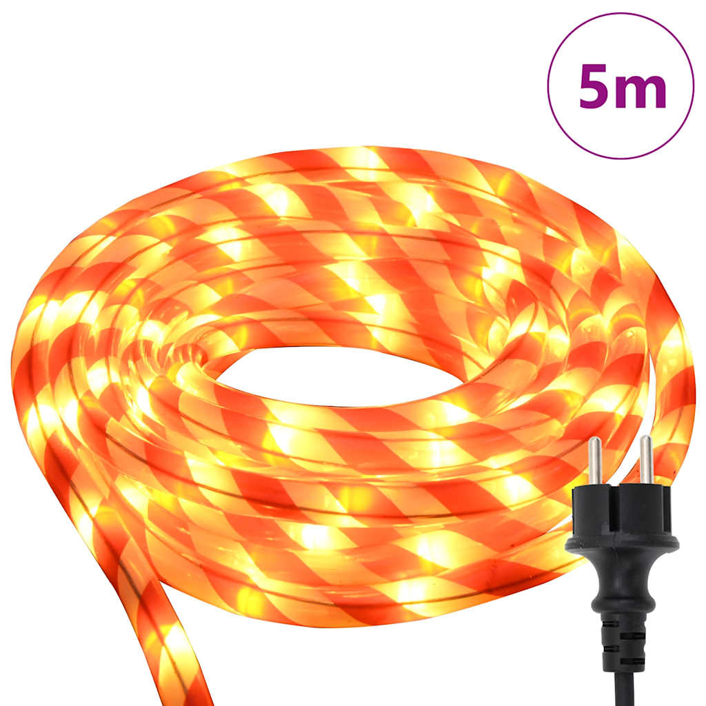 Lichtseil mit 120 LEDs Warmes Weiß 5 m PVC