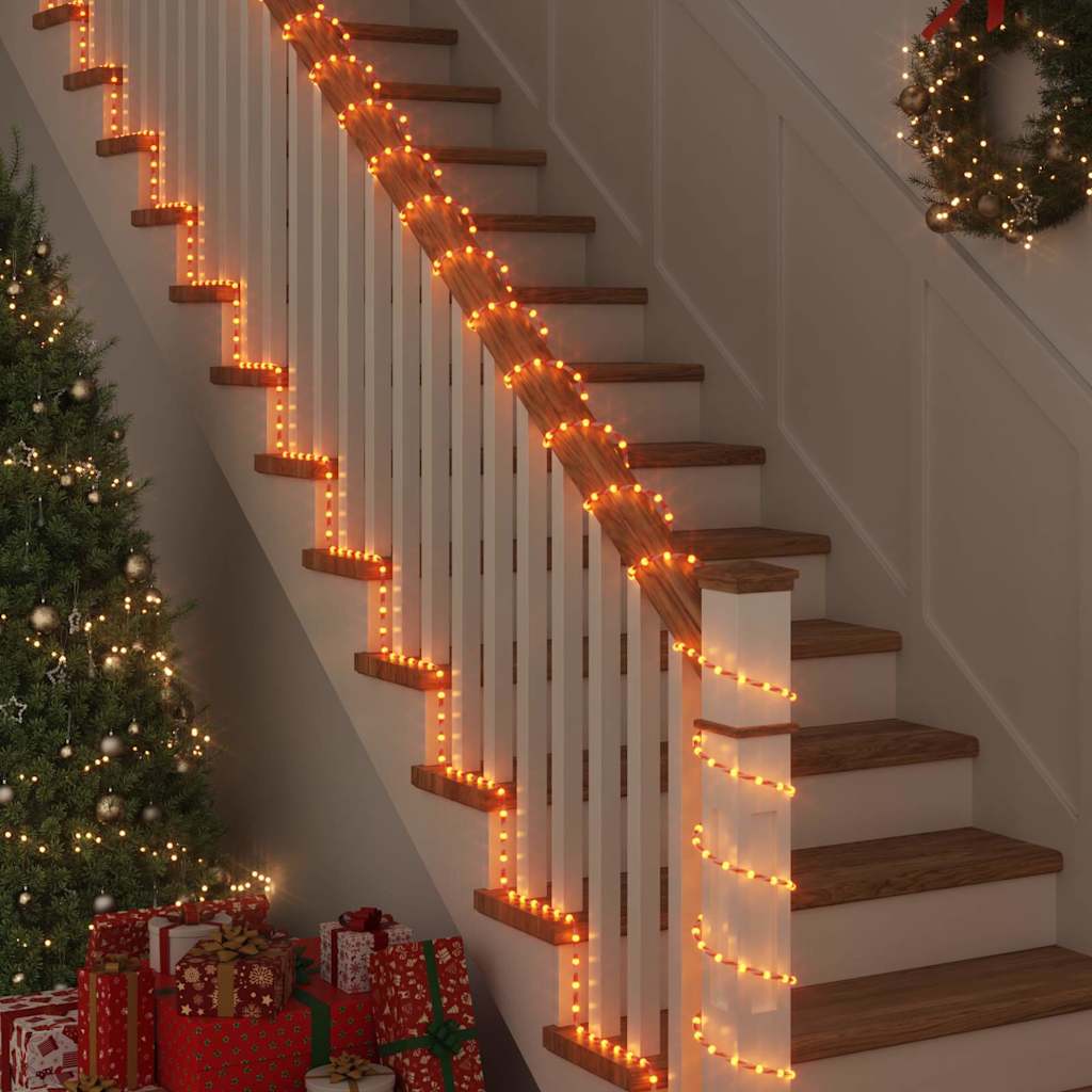 Lichtseil mit 2400 LEDs Warmes Weiß 100 m PVC