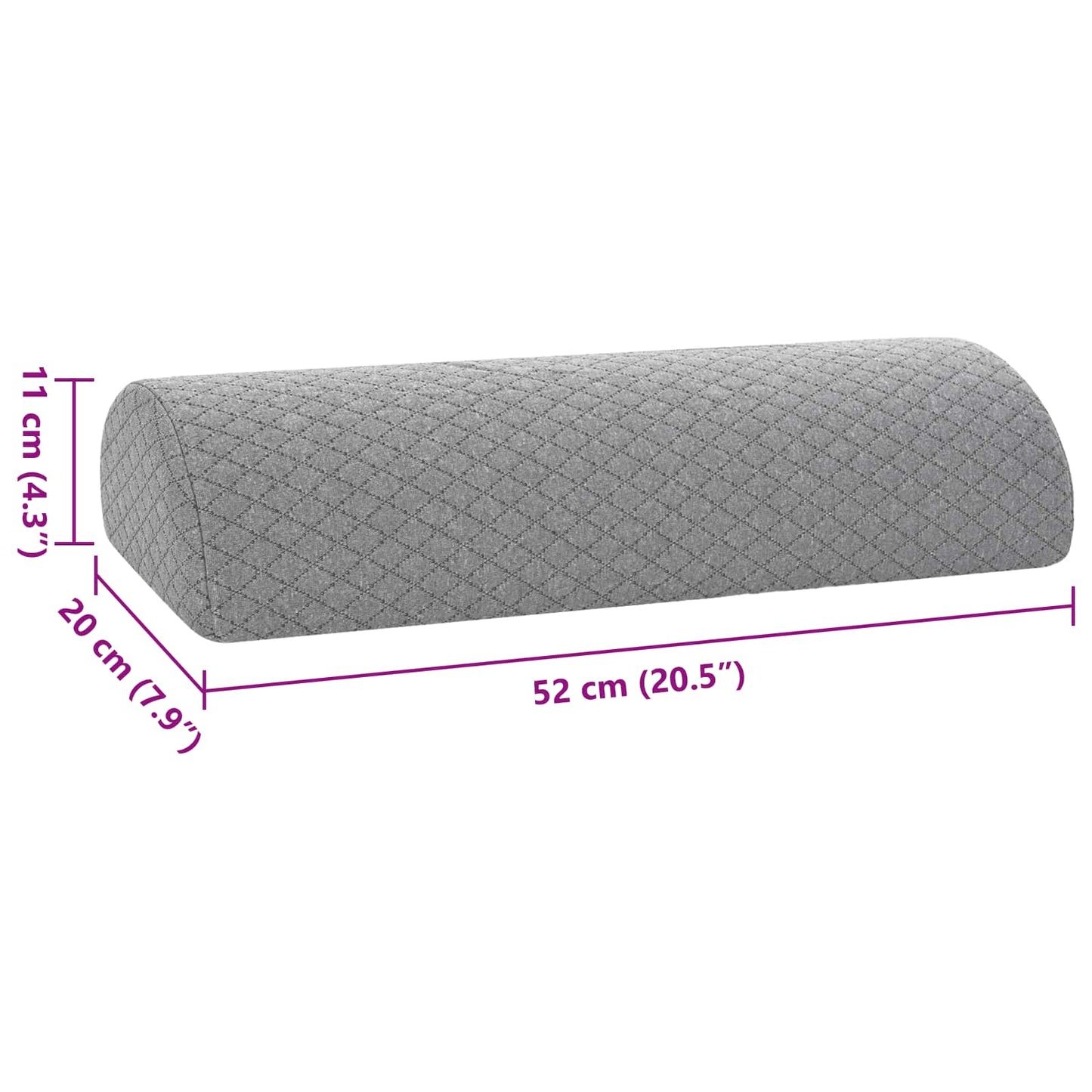 Beinkissen Geometrisch Grau 52 x 20 x 11 cm