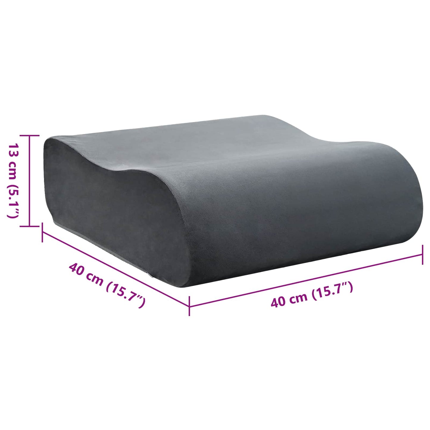 Sitzkissen Uni Grau 40 x 40 x 13 cm